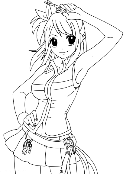 Kolorowanka Lucy Heartfilia