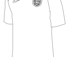 Coloriage maillot Angleterre