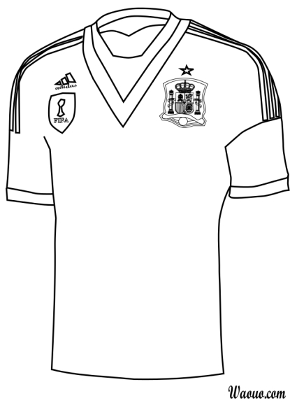 Spain 2013 jersey coloring page