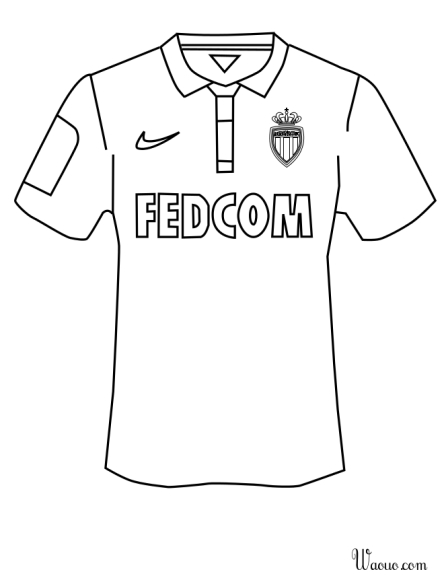 Coloriage maillot Monaco