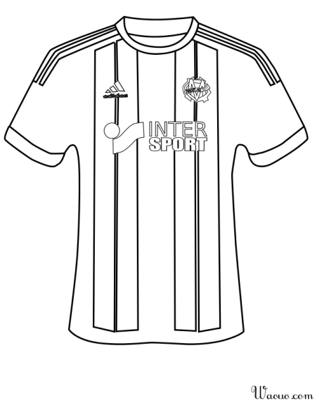 Coloriage maillot OM 2016