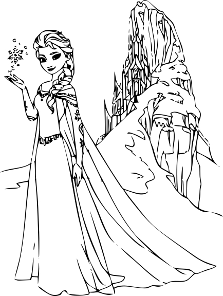 Ice palace coloring page