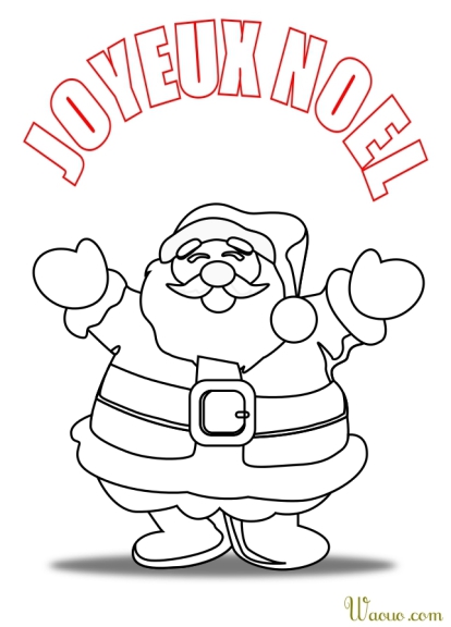 Dibujo de Feliz Papá Noel para colorear