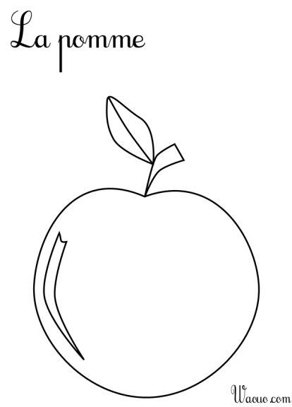 Apple coloring page