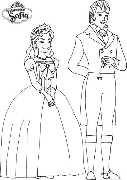 Princess Sofia Prince Coloring Page