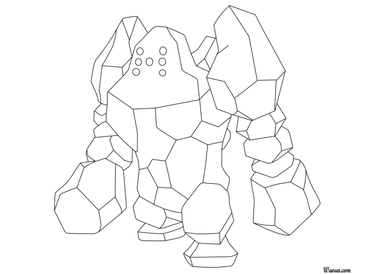 Regirock kleurplaat