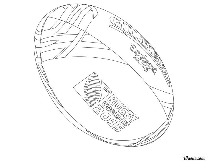 Dibujo para colorear Rugby 2015