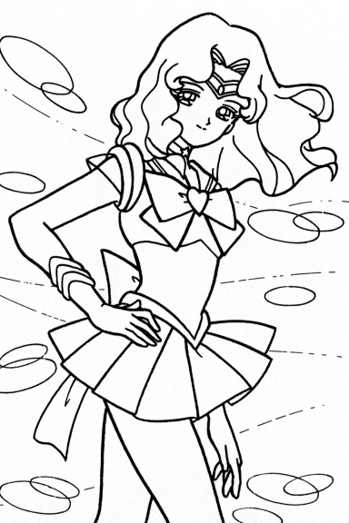 Sailor Neptune coloring page