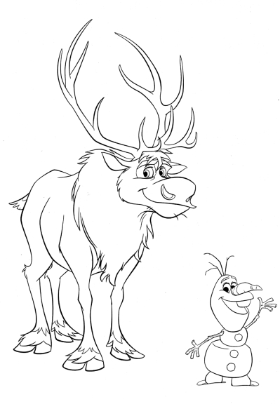 Coloriage Sven Olaf