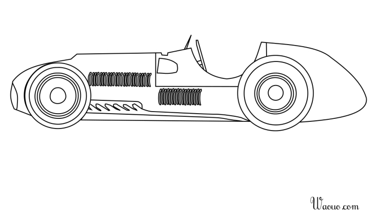 Coloriage voiture course Ferrari