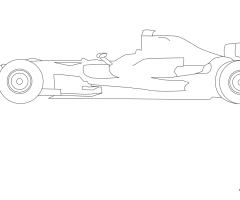 Coloriage voiture de course F1