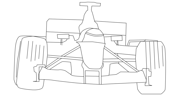 Coloriage voiture Formule 1