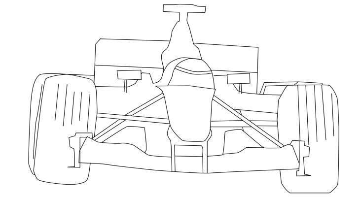 Formula 1 car coloring page