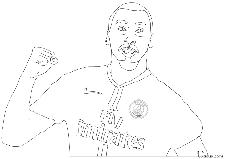 Dibujo de Zlatan Ibrahimovic para colorear