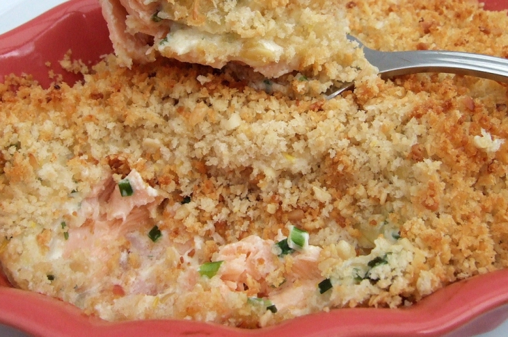 crumble de salmón