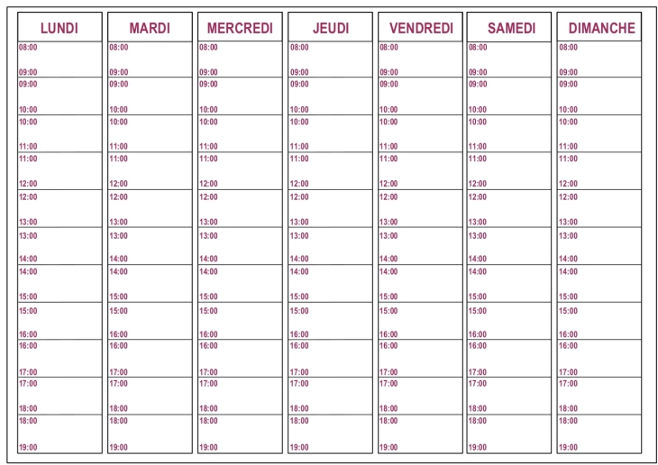 Timetable