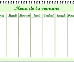 Menu de la semaine