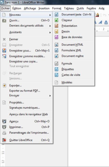 New LibreOffice Writer document