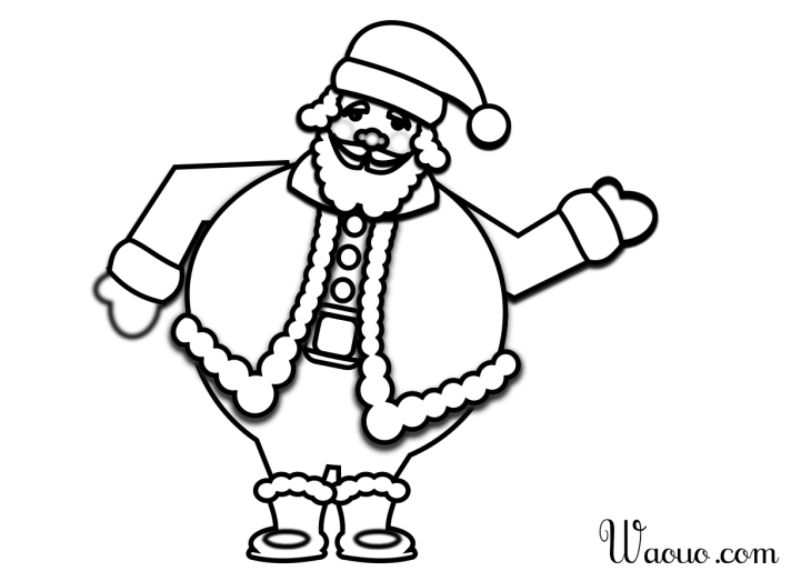 Pere Noel coloriage