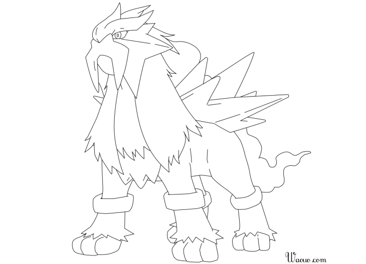 Coloriage Entei