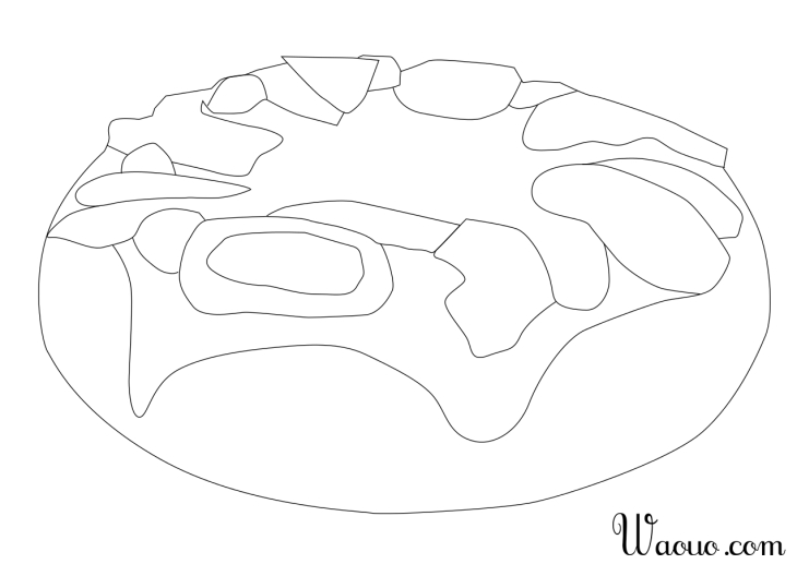 Brioche king cake coloring page