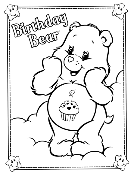 Grosgate Coloring Page Care Bears