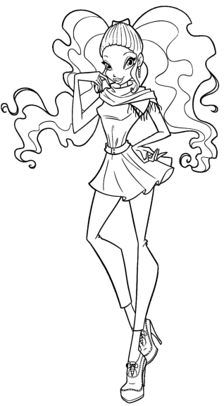 Layla Winx Coloring Page