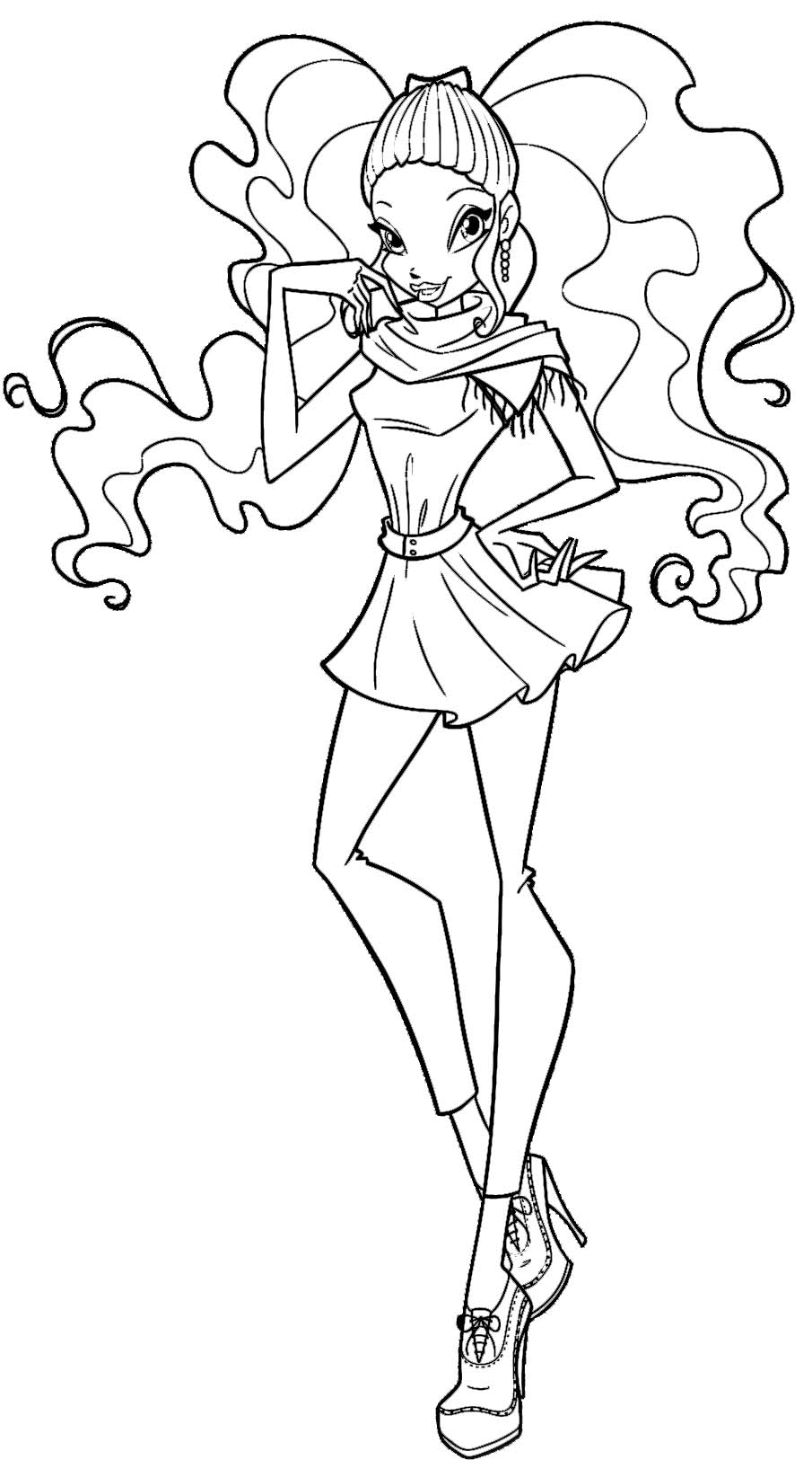 Coloriage Layla Winx Club à imprimer et colorier