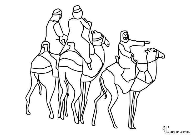 Coloring page the wise men