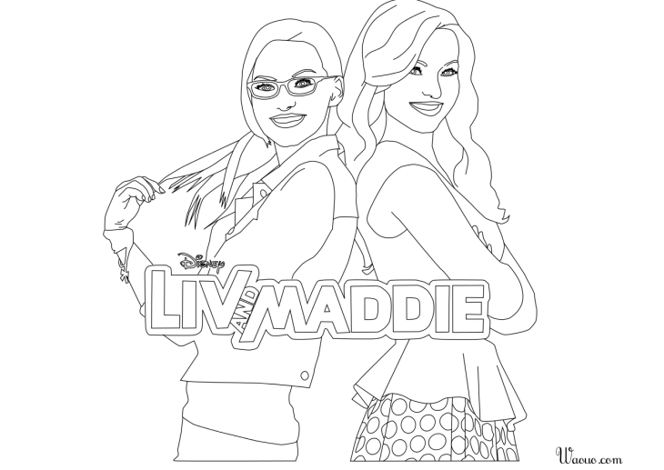 Desenho de Liv e Maddie para colorir