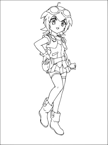 Coloriage Madoka Beyblade