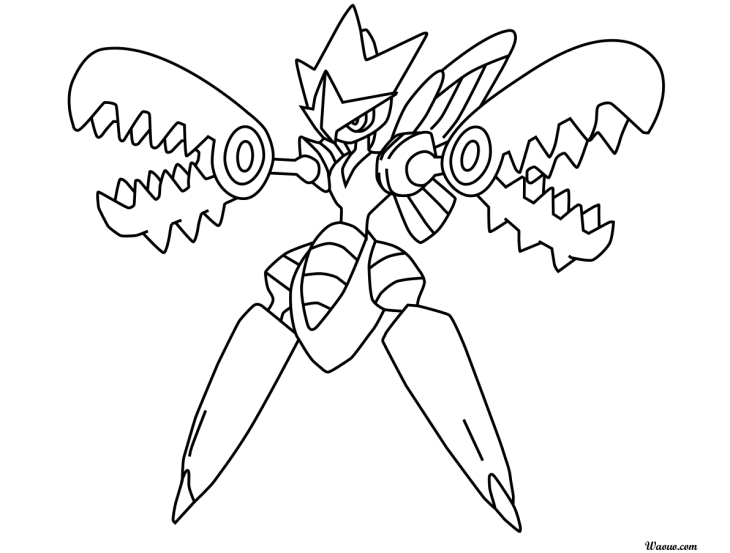 Kolorowanka Mega Scizor