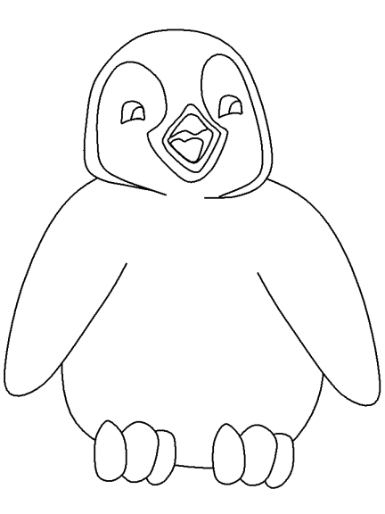 Dibujo de pingüino para colorear