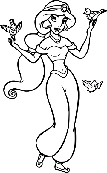 Princess Jasmine coloring page