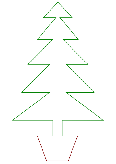 Christmas tree to color