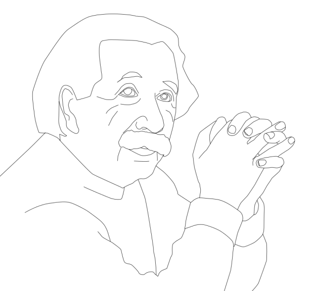 Dibujo de Albert Einstein para colorear