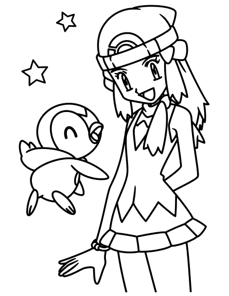 Dibujo para colorear Aurora Piplup