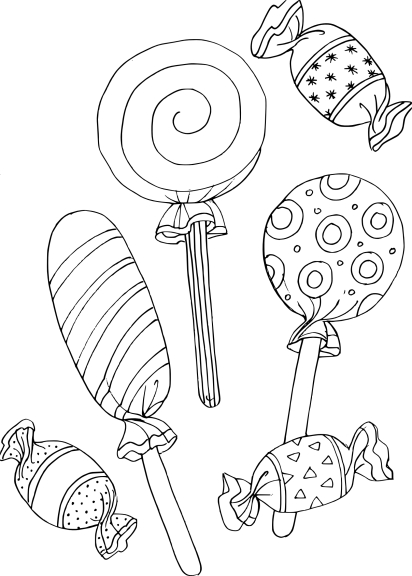 Coloriage bonbons