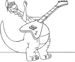 Coloriage Denver le dernier dinosaure