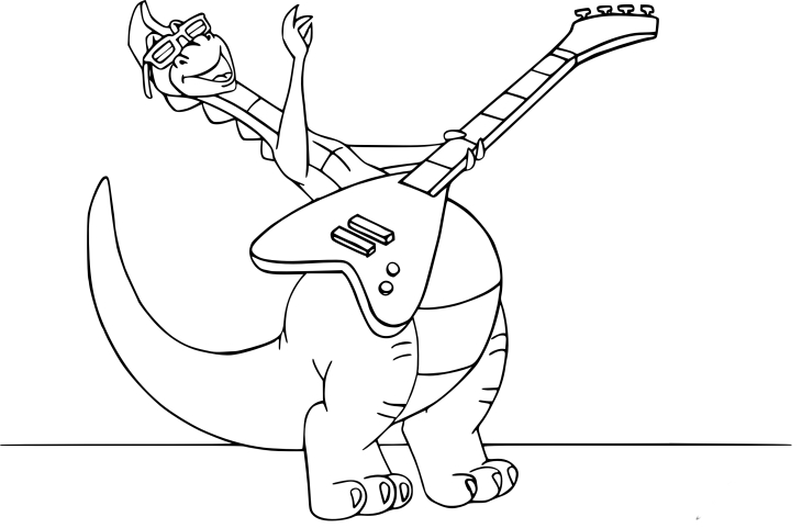 Denver the last dinosaur coloring page