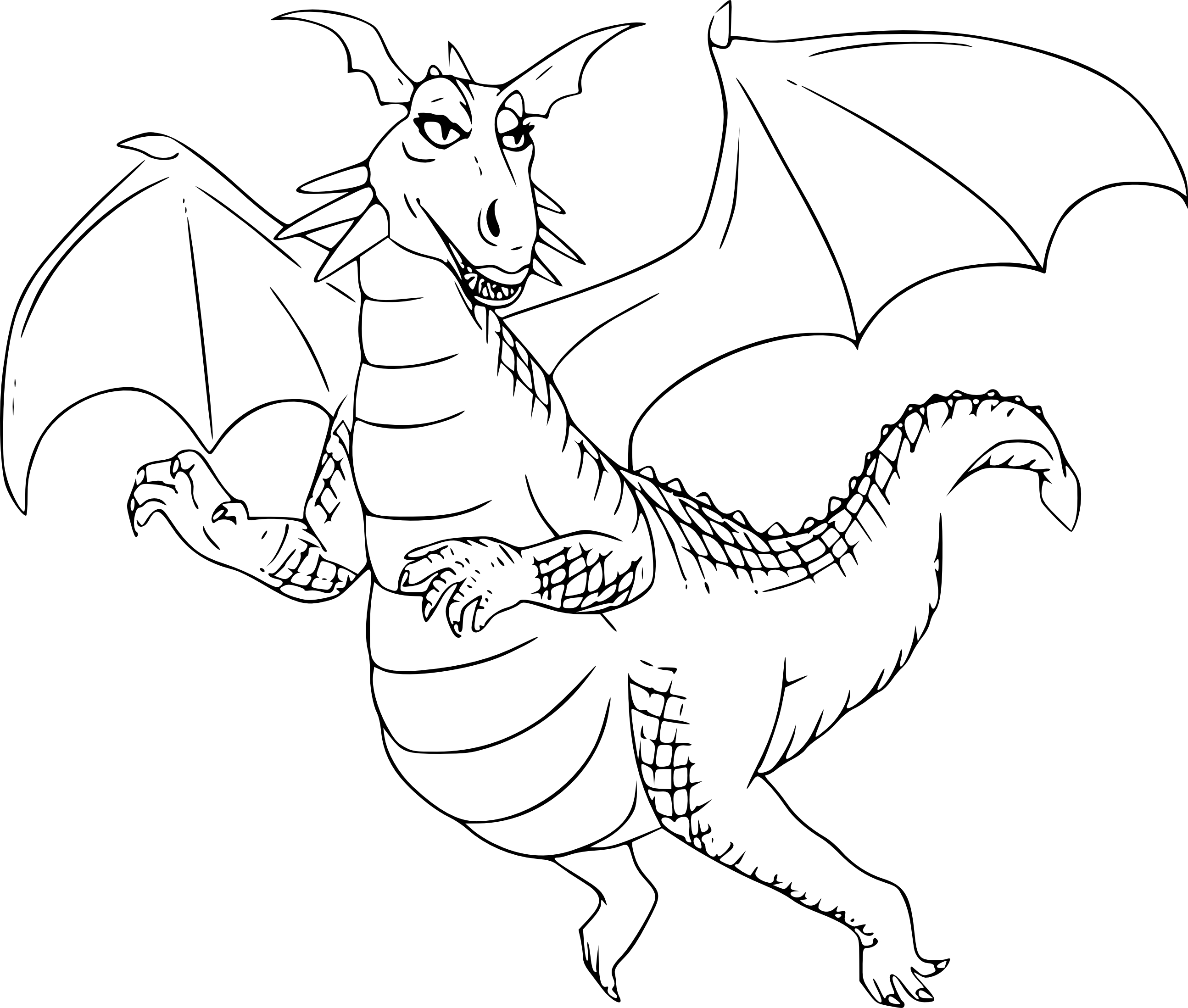 Coloriage Dragon Shrek à imprimer et colorier