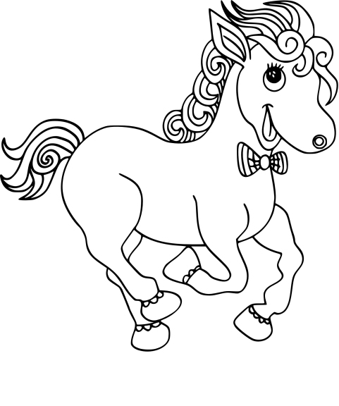 Coloring page full gallop