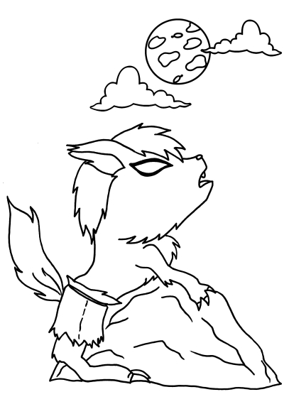 Werewolf Coloring Page