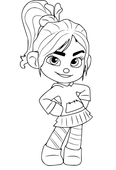 Kleurplaat Vanellope von Schweetz