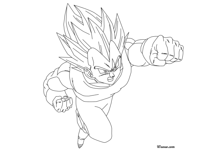 Super Saiyan Goddelijke Vegeta kleurplaat