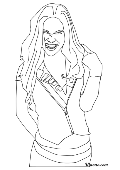 Chica Vampiro Coloring Page