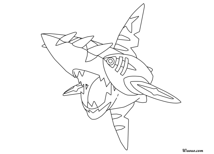 Coloriage Mega-Sharpedo