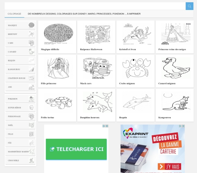 Información de dibujos para colorear