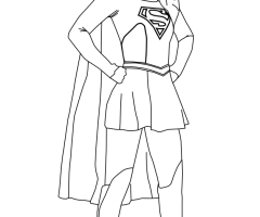 Coloriage Supergirl Melissa Benoist