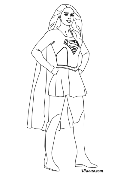 Supergirl Coloring Page Melissa Benoist